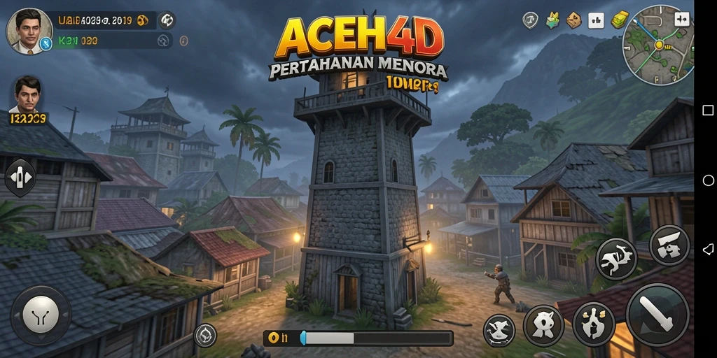 Tangkapan layar menunjukkan aksi intens dalam permainan Tower Defense.
