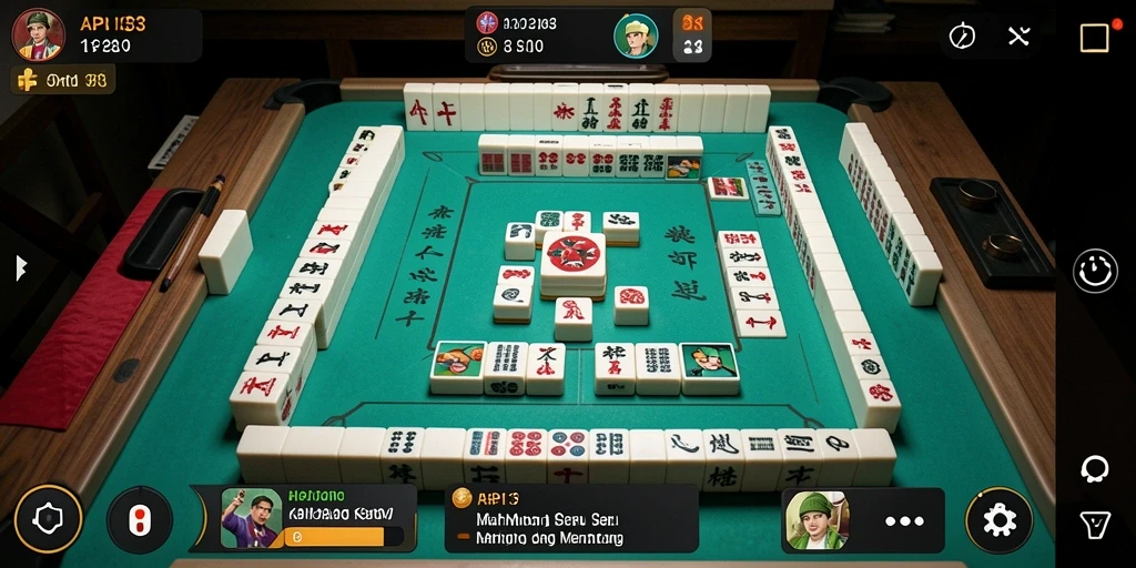 Tampilan gameplay seru dari API33 Mahjong.