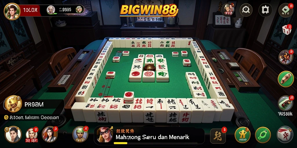 Screenshot gameplay BIGWIN88 dengan elemen Mahjong yang menarik.