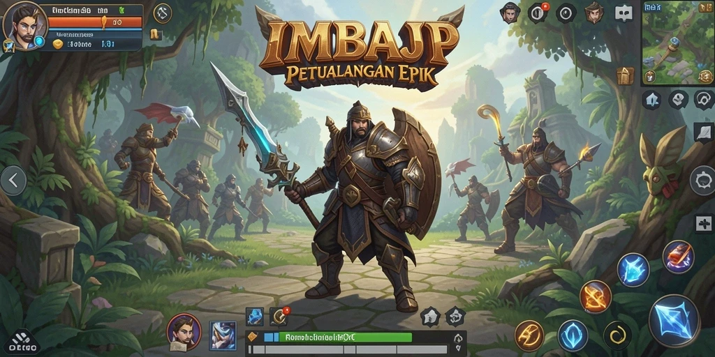 Screenshot gameplay IMBAJP menampilkan petualangan menarik dan pertarungan seru.