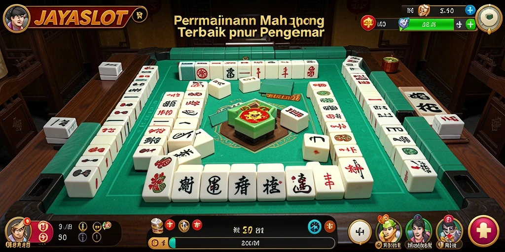 Screenshot gameplay JAYASLOT menunjukkan pencocokan ubin Mahjong yang menarik.