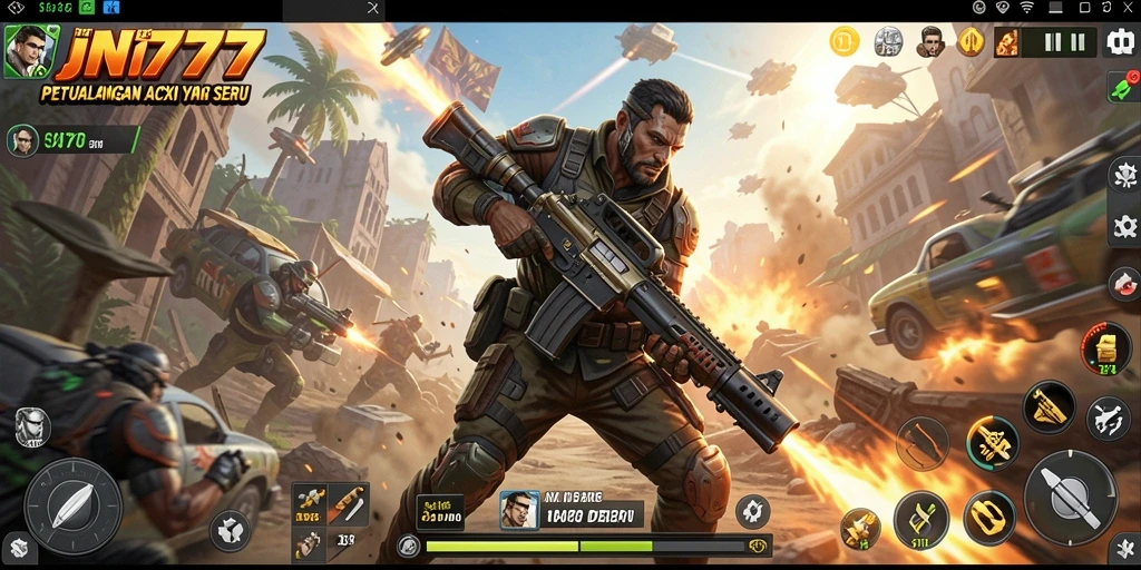 Tampilan menarik dari gameplay JNT777 yang penuh aksi.