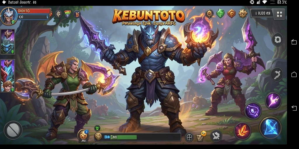 Tampilan gameplay menarik dalam KEBUNTOTO ARPG.