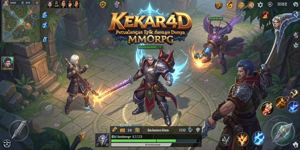 Tangkapan layar gameplay <strong>KEKAR4D</strong> menampilkan pertarungan epik dalam dunia MMORPG.