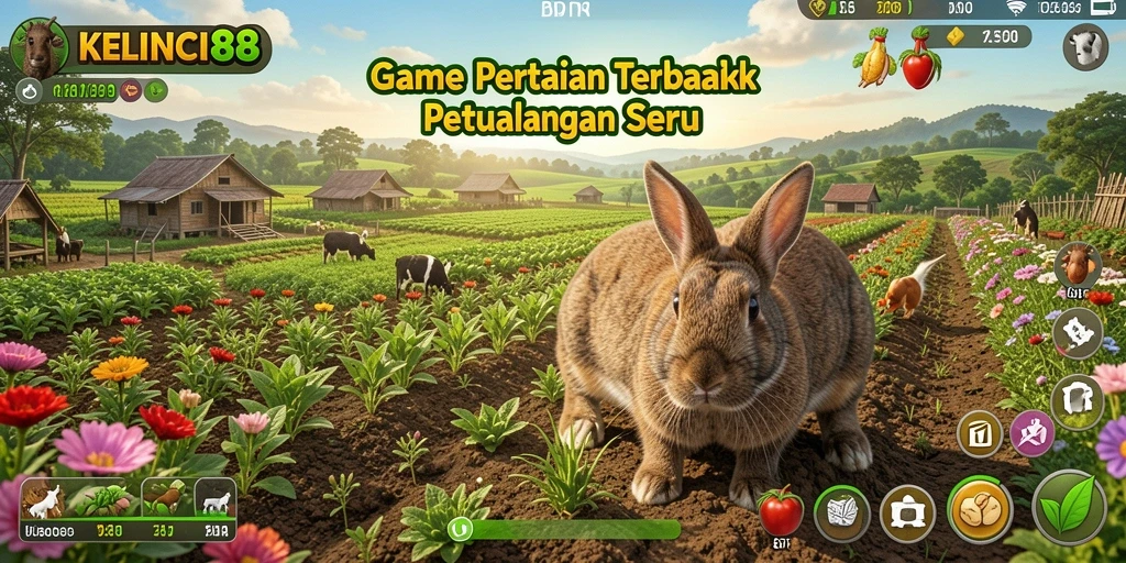 Tampilan screenshot KELINCI88 menampilkan aktivitas bertani yang seru.