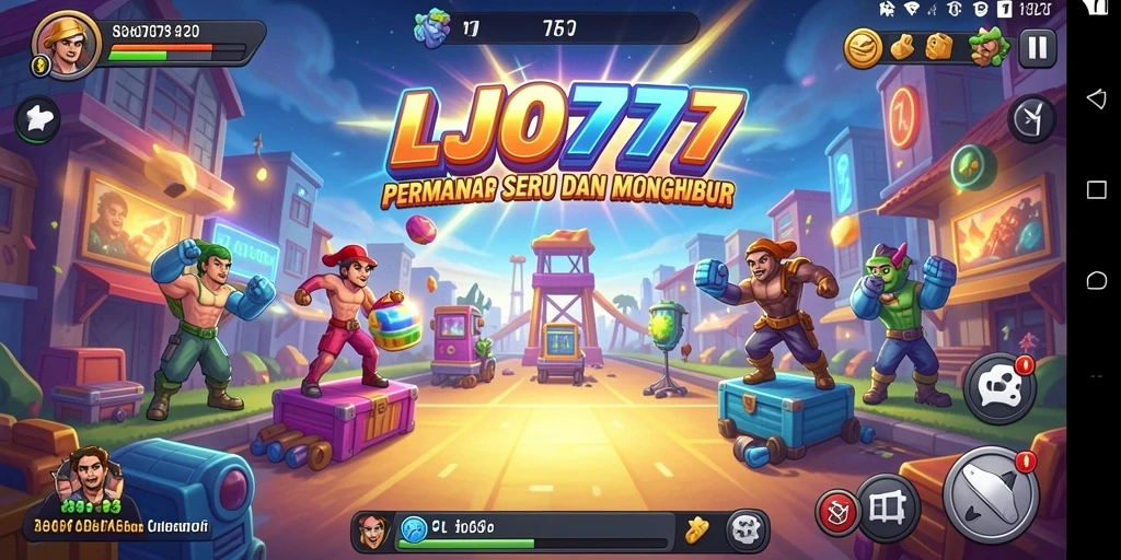 Screenshot menunjukkan aksi gameplay seru dalam LJO777.