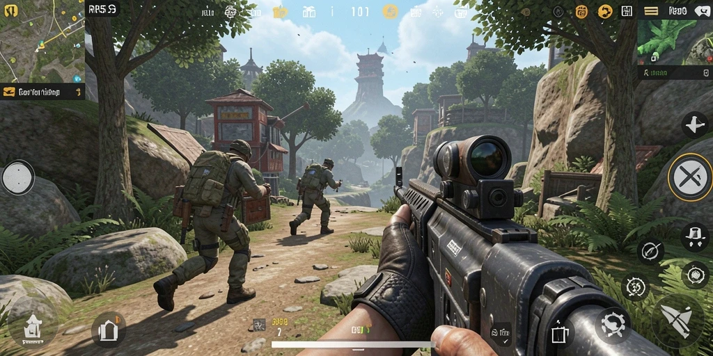 Tampilan gameplay seru di RK55 yang memukau.