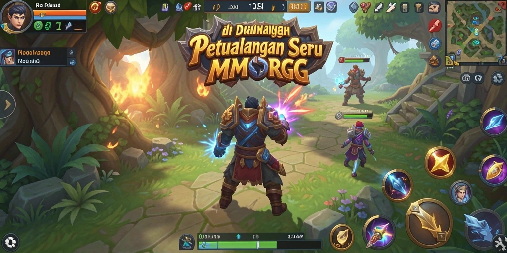 Tampilan gameplay seru dari RR44 di dunia MMORPG.