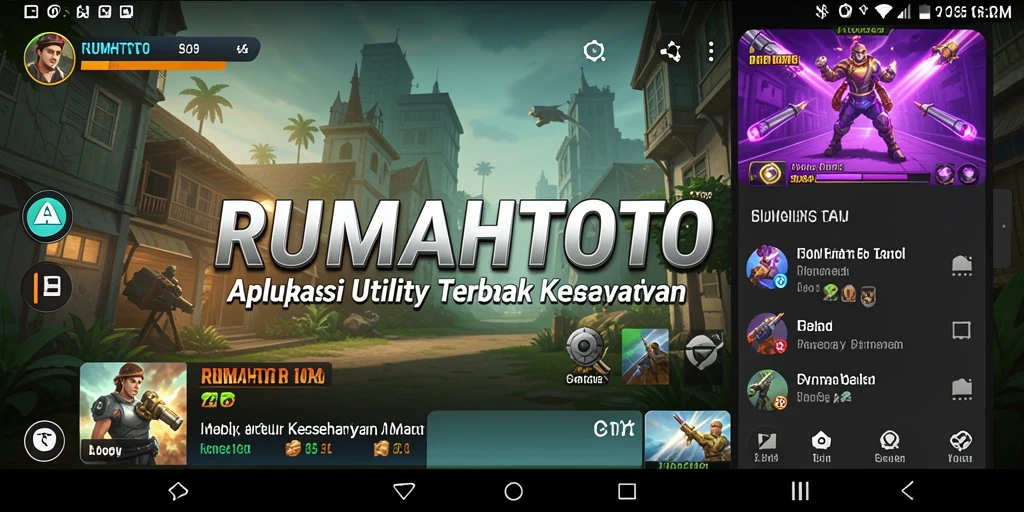 Tampilan utama RUMAHTOTO yang menampilkan fitur-fitur Utility.