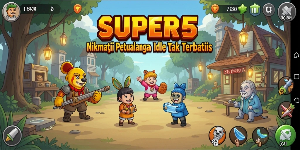 Tampilan gameplay SUPER5 yang menawan dan mengasyikkan.